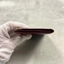 Cartier Must Line Leather Gold Card Case Bordeaux Japan 086027 3