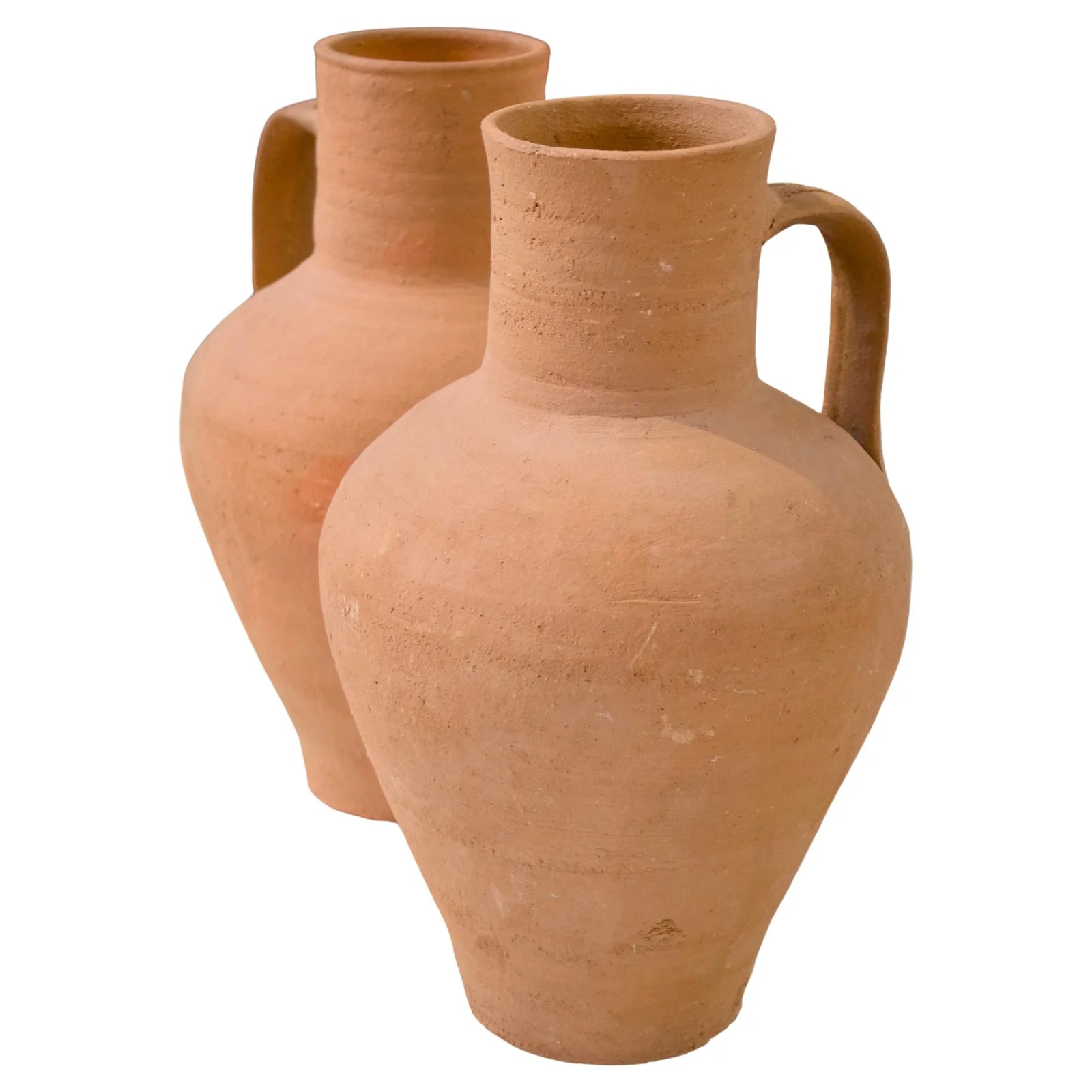 Pair of Terracotta Pitchers, 9 Inch Diameter, 15 Inch Height — Furniture — resale