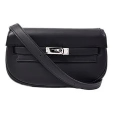 Noir — Hermes PHW Kelly Moove Shoulder Bag Swift — Handbag — resale
