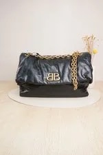 Balenciaga — Balenciaga Monaco Medium Chain Crinkled Hardware — Handbag — resale