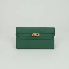 Hermès — Hermes Kelly Wallet Long Wallet Epson Vertigo Gree — Handbag — resale