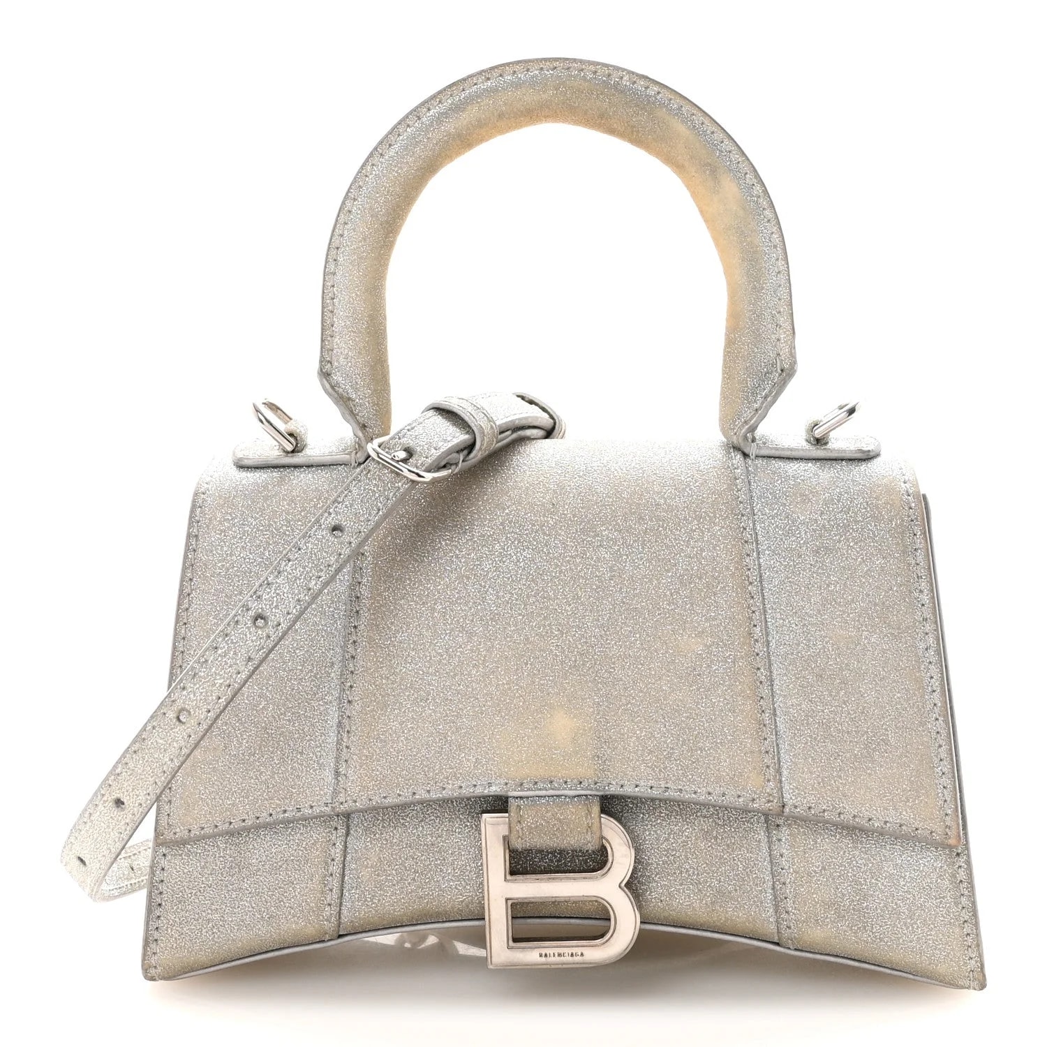 Balenciaga — Glitter Fabric Hourglass Top Handle XS — Handbag — resale