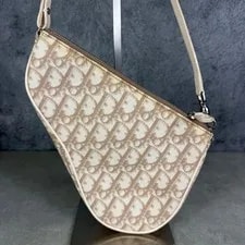 Christian Dior Trotter Flower Embroidered Saddle Auth 4