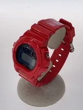 Casio Quartz Digital Rubber BLK RED SS From Japan 2