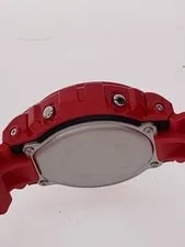 Casio Quartz Digital Rubber BLK RED SS From Japan 3