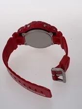 Casio Quartz Digital Rubber BLK RED SS From Japan 4
