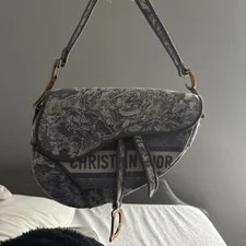 Dior Saddle Small / Logo Print Detachable Strap 2