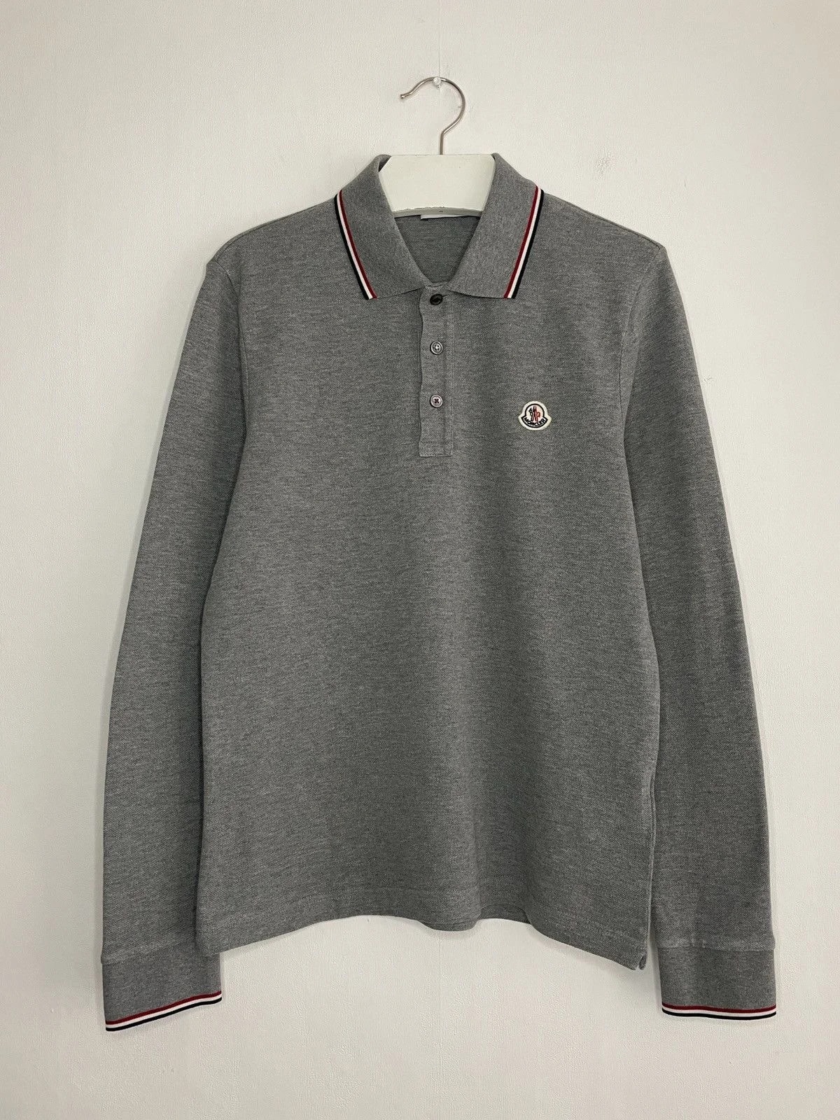 Moncler — Moncler Tricolour Long Sleeve Polo Shirt — streetwear — resale