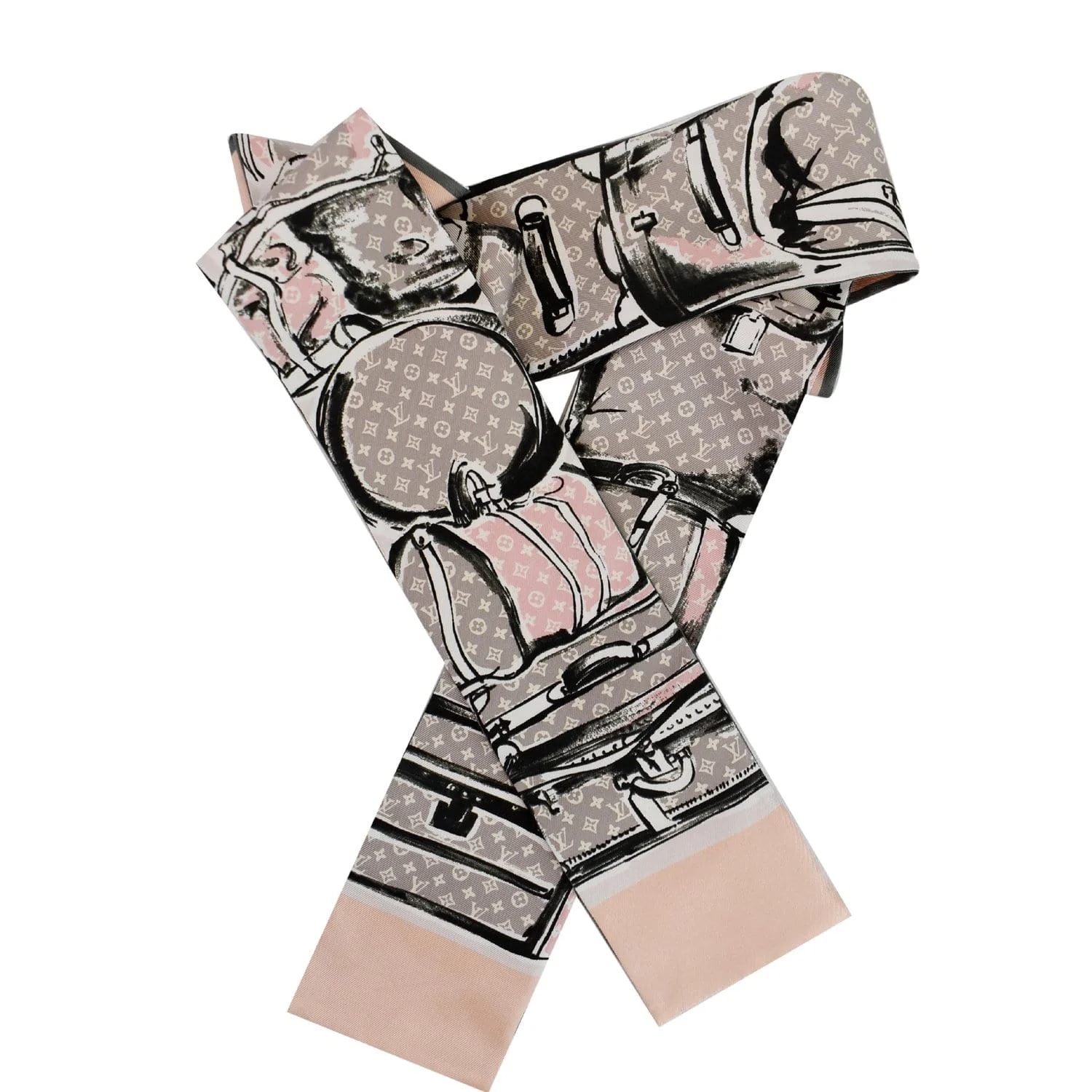 Louis Vuitton — Louis Vuitton Trunks Bandeau Scarf Poudre — Accessory — resale