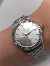 Tudor Style Silver 12300 3 Diamond Automatic 3
