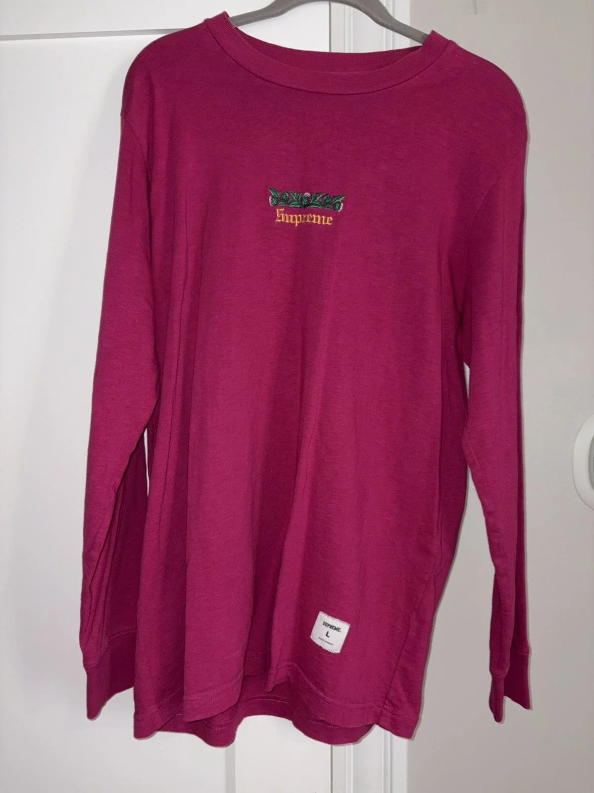 Supreme — Supreme Embroidered Flower Long Sleeve — streetwear — resale