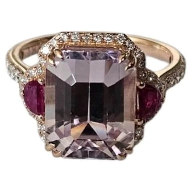 Jewel Hub — Set in 18K Rose Gold, Kunzite, Mozambqiue & Engagement — Jewelry — resale