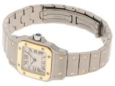 Cartier Santos Galbee SM W20012C4 K18Yellow Gold 26.2mm Ivory Dial 2001 #DW1949 3