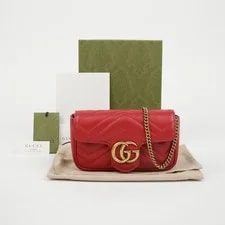 Gucci — Gucci GG Marmont Super Mini Chain Crossbody 476433 156234384 — Handbag — resale