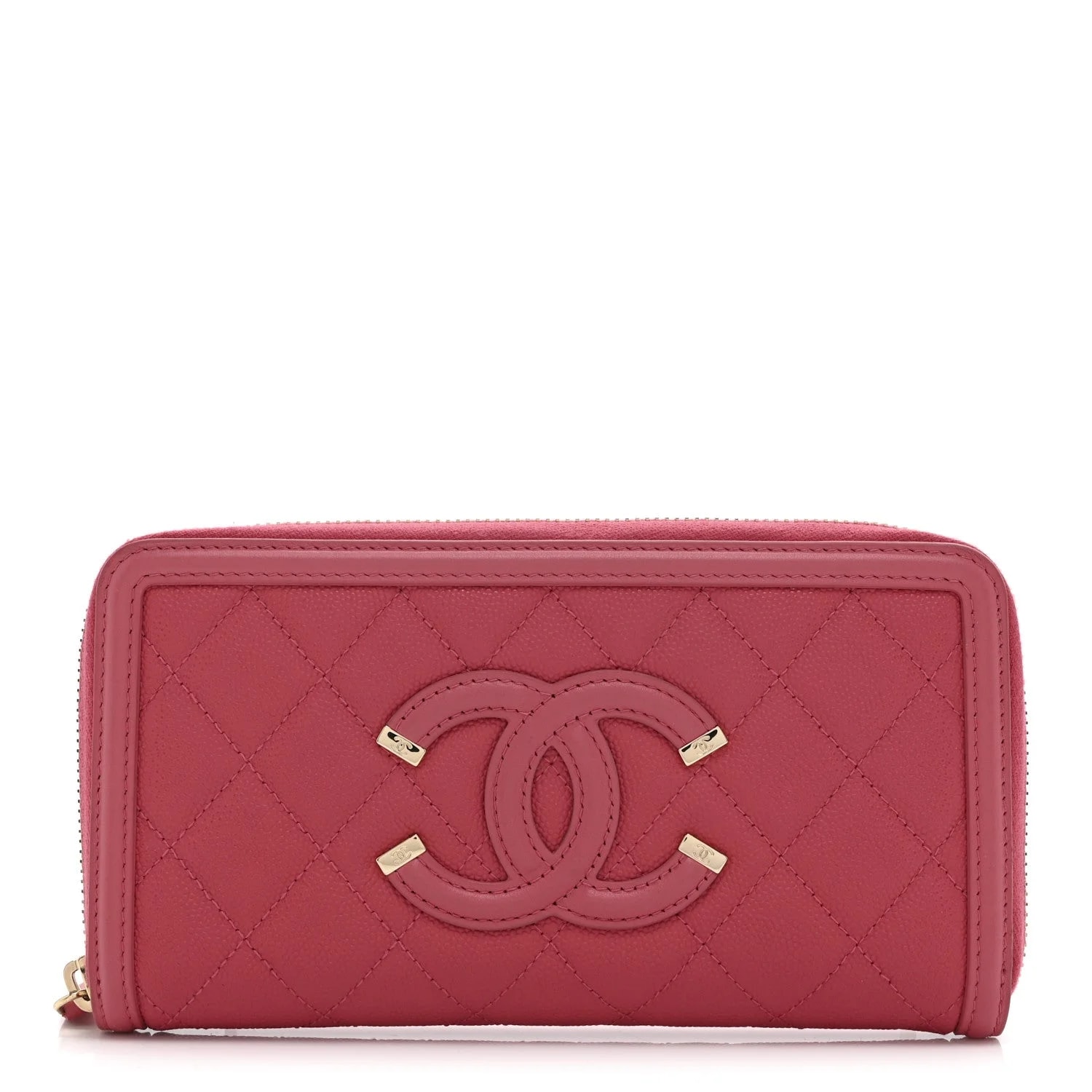 Chanel — Large Filigree Zip Around Wallet — Accessory — resale