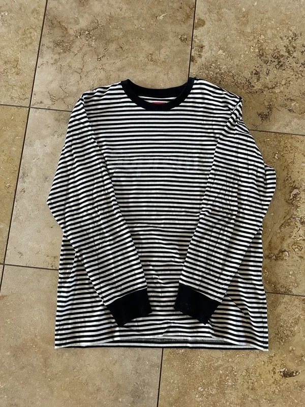 Supreme — Supreme Striped Long Sleeve — streetwear — resale