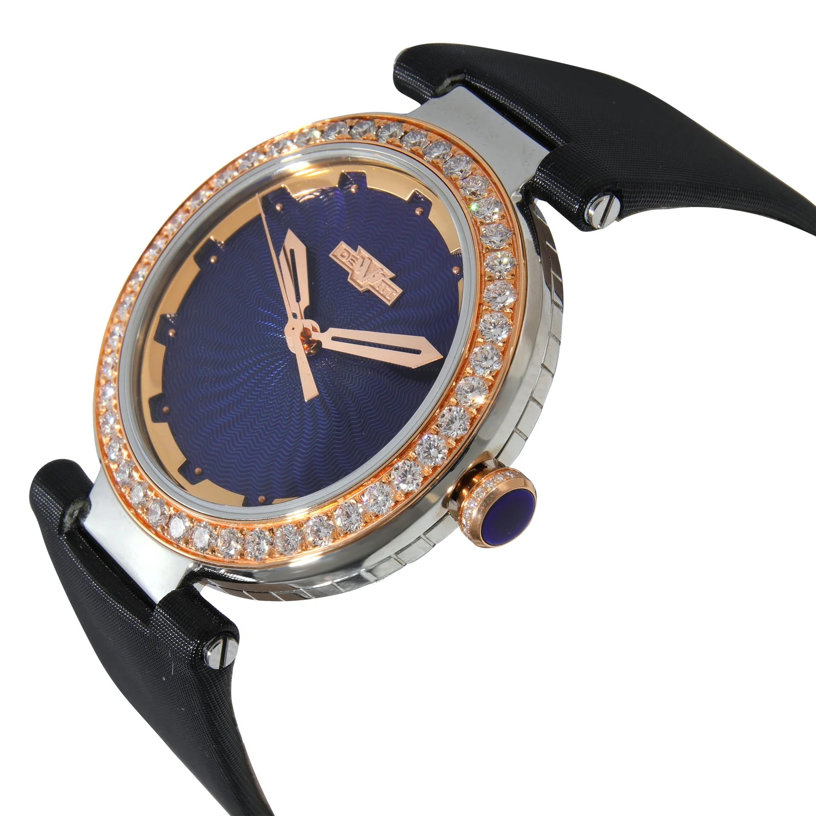 Dewitt Blue Empire Bem.qz.001-Blk 18kt Stainless Steel-Rose Gold 18kr+ss Wrist 3