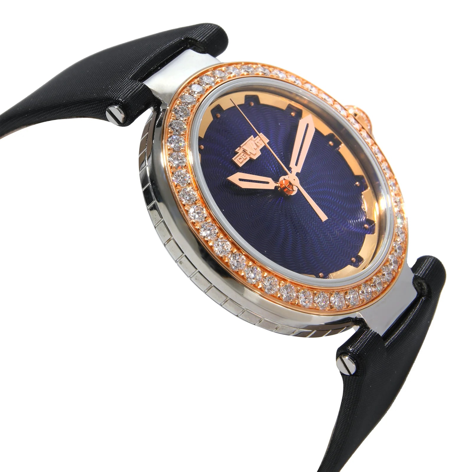 Dewitt Blue Empire Bem.qz.001-Blk 18kt Stainless Steel-Rose Gold 18kr+ss Wrist 4