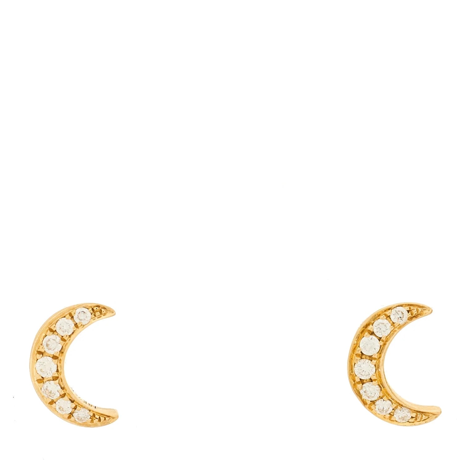 Anita Ko — 18K Yellow Gold Moon Stud — Jewelry — resale