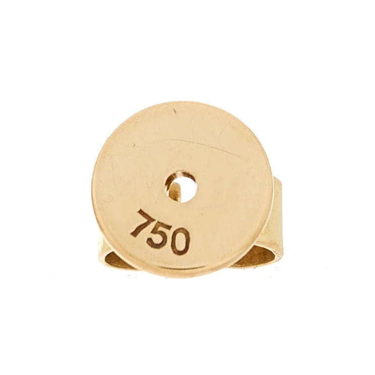 18K Yellow Gold Moon Stud 4