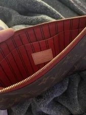 Louis Vuitton — Louis Vuitton Neverfull Pochette Wristlet With Interior and — Handbag — resale