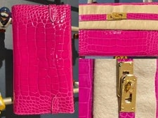 Hermès Kelly Croco Pochette Sac À Main Porte-Monnaie Embrayage Sac 2