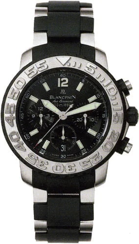 Worldofluxuryus — Blancpain Specialties Air Command Flyback Chronograph Stainless Steel & Rubber `s — Watch — resale