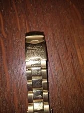 Invicta Diver Gold-Tone Automatic 300m Date Exhibition Caseback. 4