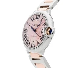 Cartier Ballon Bleu Steel Rose Gold Auto 36mm MOP Pink Bracelet W6920033 2