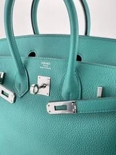 Hermes Birkin 25 R Novillo Verone/ Azalee Pallaium Preowned Y Stamp 3
