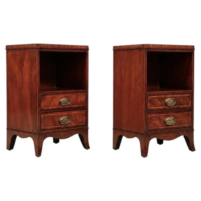 Heritage-Henredon — Pair of American Federal Style Night Stands By Heritage Henredon — Furniture — resale