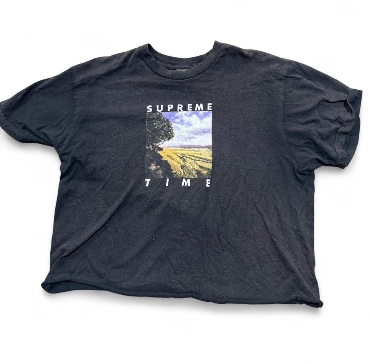 Supreme — Supreme “Time” Landscape Tee – (Size L) (Fits Like M) — streetwear — resale