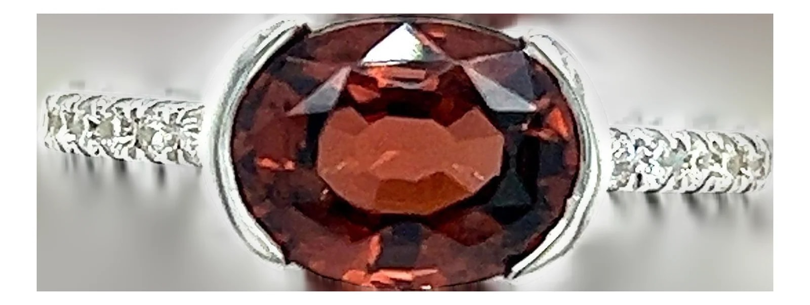 Zircon 6.5 14k White Gold 4.32 TCW Certified — Jewelry — resale