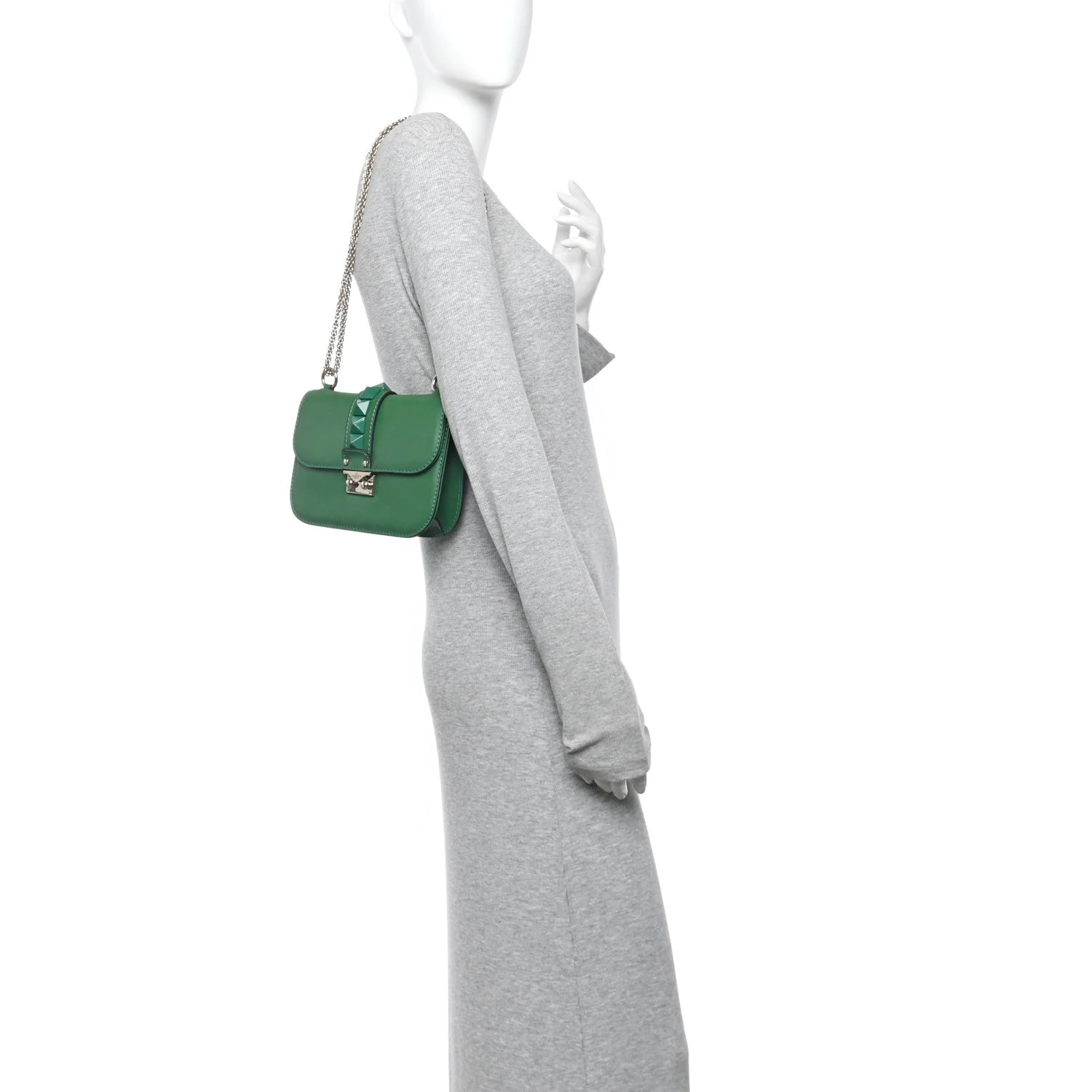 Vitello Small Glam Lock Rockstud Flap Gea 2
