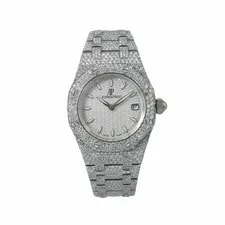 Audemars Piguet — Audemars Piguet Royal Oak 33mm Iced Out 11.75 TCW - 67650ST — Watch — resale