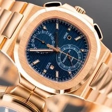 Unworn Patek Philippe Nautilus 5990/1R Travel Time Chronograph Blue Dial 4