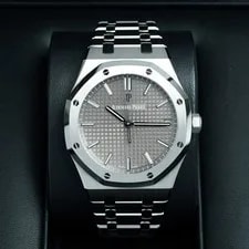 Audemars Piguet Royal Oak Grey 41mm Steel 15500ST.OO.1220ST.02 Complete Set 2