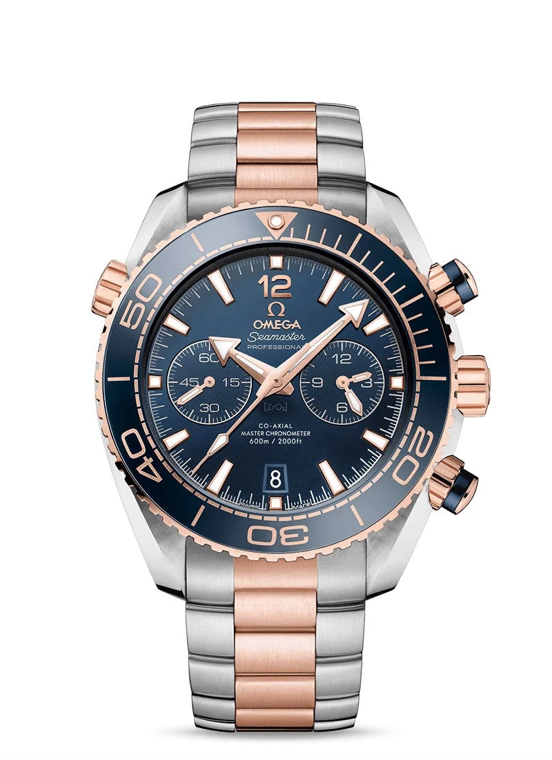 Worldofluxuryus — Omega Seamaster Planeta Ocean Chronograph Stainless Steel & 18K Sedna™ Gold & Ceramic — Watch — resale