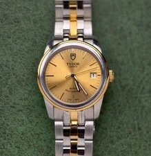 Tudor — Tudor Champagne Scale Dial Glamour 55003 Automatic 36mm Date — Watch — resale