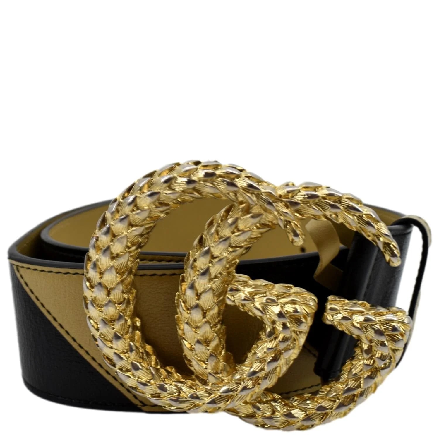 Gucci — Gucci Double G Buckle Textured Belt 576203 — Accessory — resale