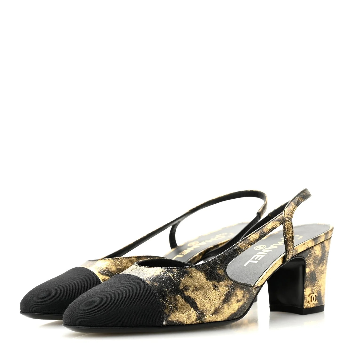 Laminated Grosgrain Cap Toe CC Slingback 38 4