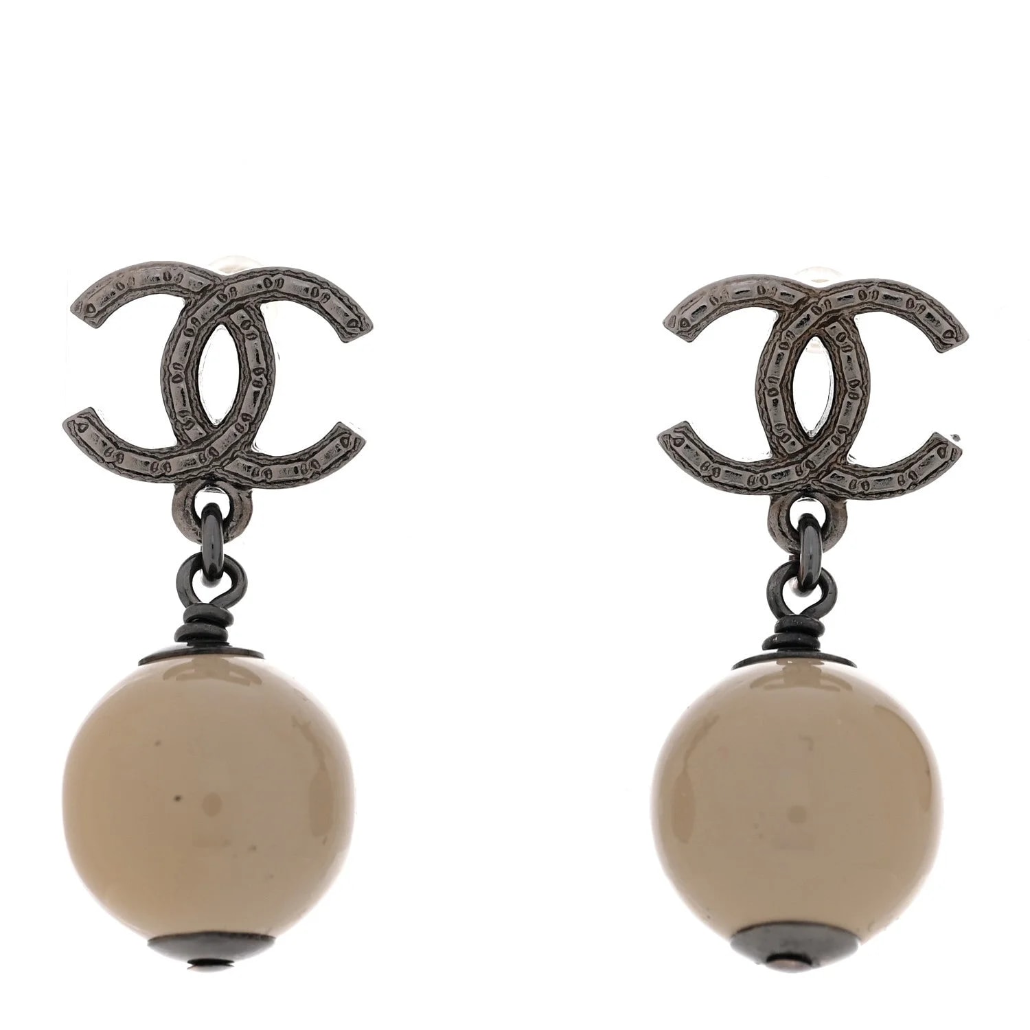 Chanel — Bead CC Drop Ruthenium — Jewelry — resale