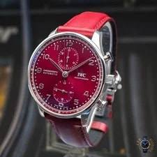 2025 | IWC | Portuguese Chronograph | Red Dial | IW371616 | Complete Set 2