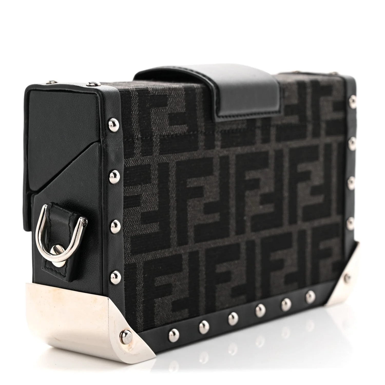 Recycled Fabric Vitello Astro 1974 Mini Baguette Trunk Asfalto 3