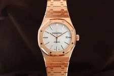 Audemars Piguet — Audemars Piguet Royal Oak 41mm, White Dial - 18kt Rose Gold 15400OR.OO.1220OR.02 — Watch — resale