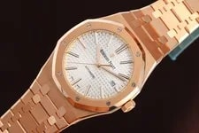 Audemars Piguet Royal Oak 41mm, White Dial - 18kt Rose Gold 15400OR.OO.1220OR.02 3