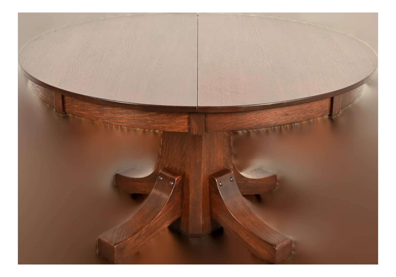 Stickley Brothers — Stickley Brothers Antique Mission Arts & Crafts Pedestal Extension Dining , Newly Refinished — Furniture — resale