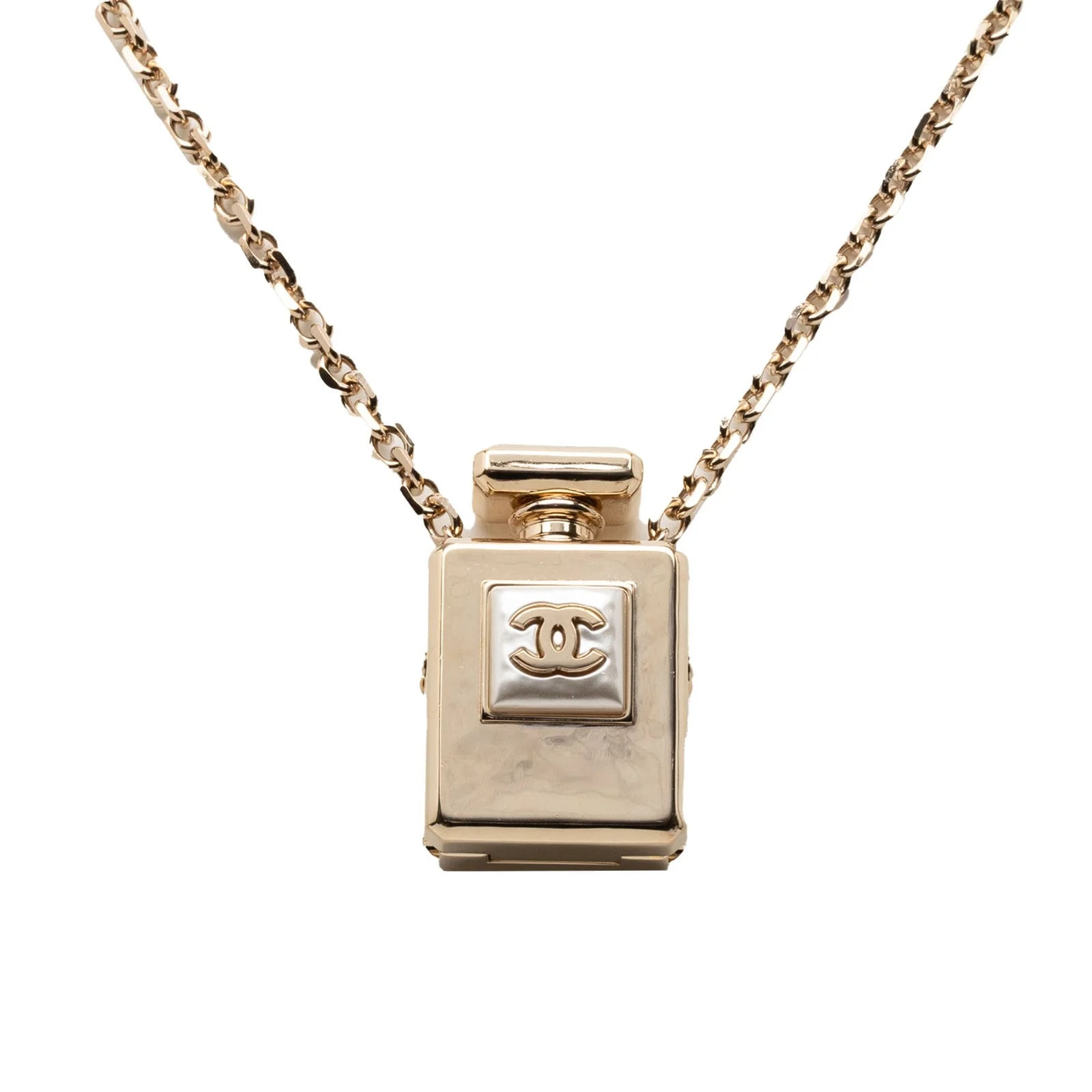 Chanel — CC Perfume Bottle Locket — Jewelry — resale