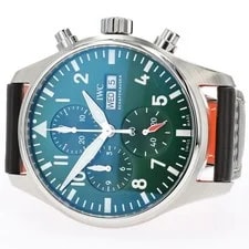 IWC — IWC Pilot's Chronograph 43mm Green Dial Stainless Steel IW378005 — Watch — resale