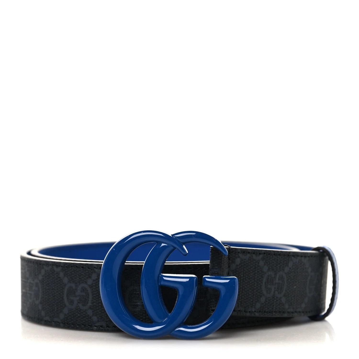 Gucci — Plutone Enamel Double G 30mm Belt 80 32 Metal — Accessory — resale